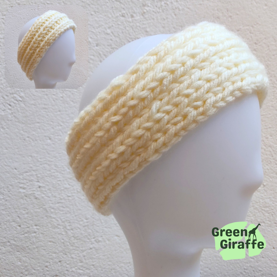GG Chunky Headband, cozy and stylish winter accessory with warm knitted fabric.