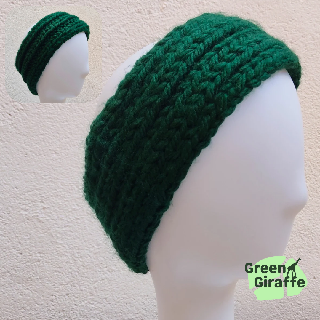 GG Chunky Headband | Cozy & Stylish for Winter - Green Giraffe