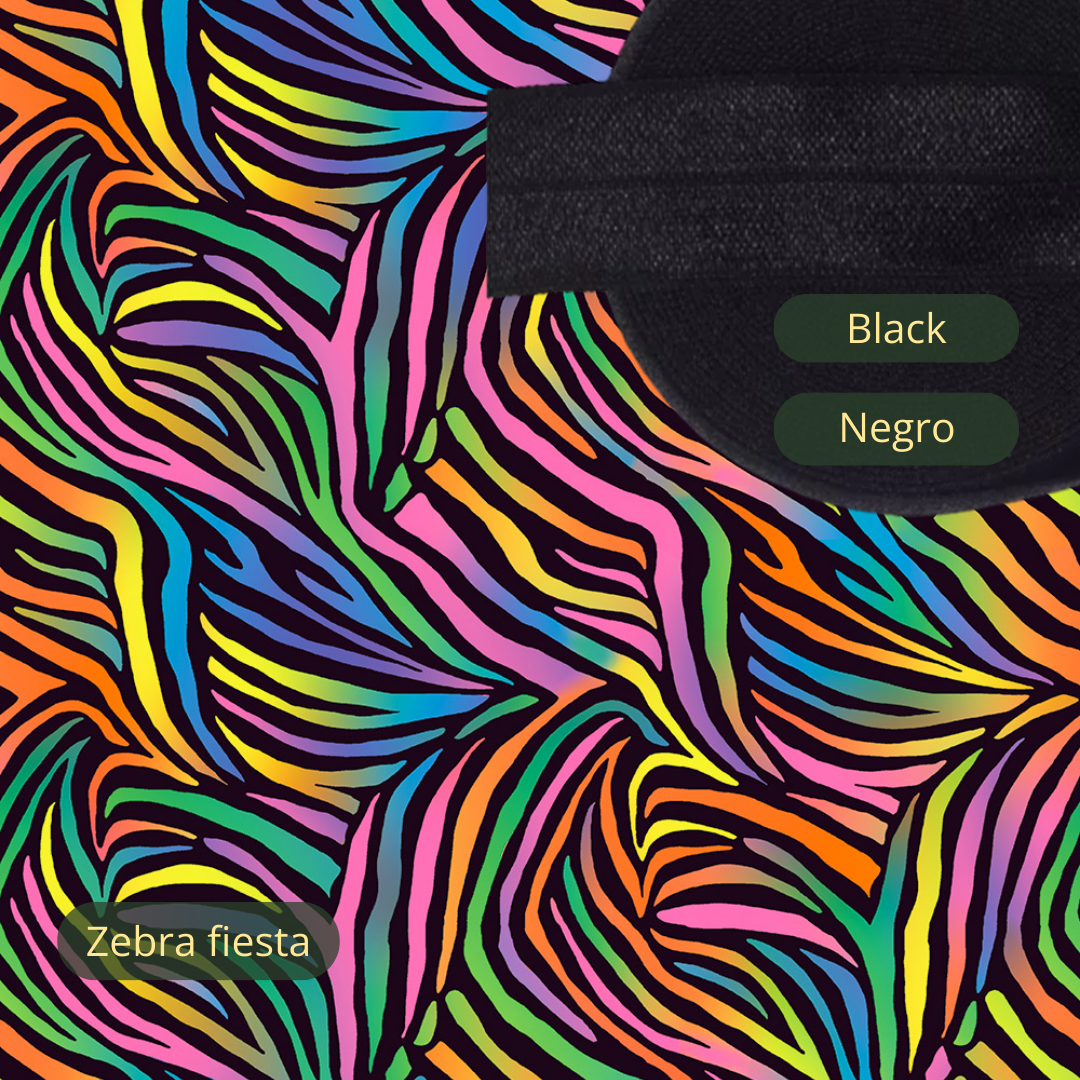 Zebra Fiesta Arm Cozies - Wild and Stylish for Your Active Lifestyle - Green Giraffe