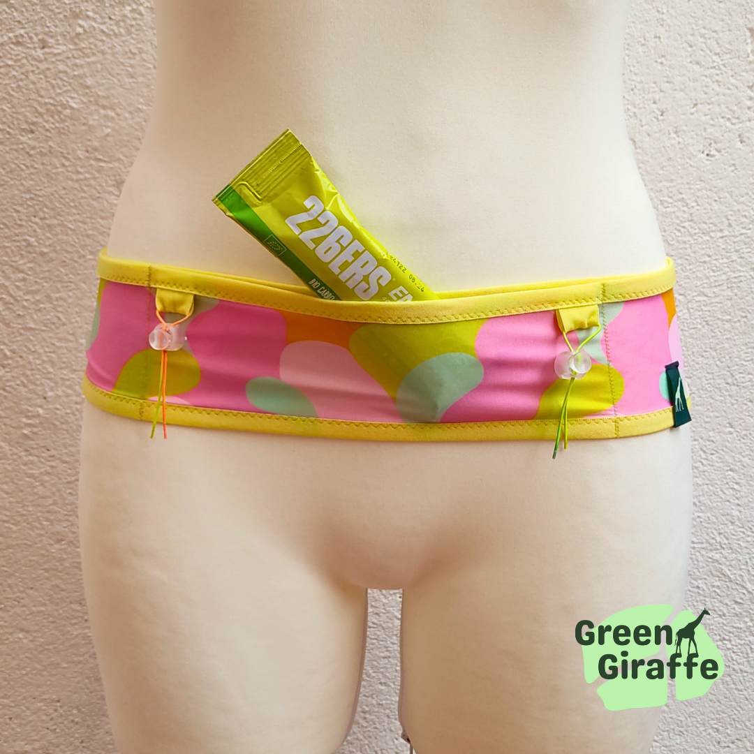 RunPouch Running Belt - Retro Pop | Vintage-Inspired & Stylish for Fitness - Green Giraffe