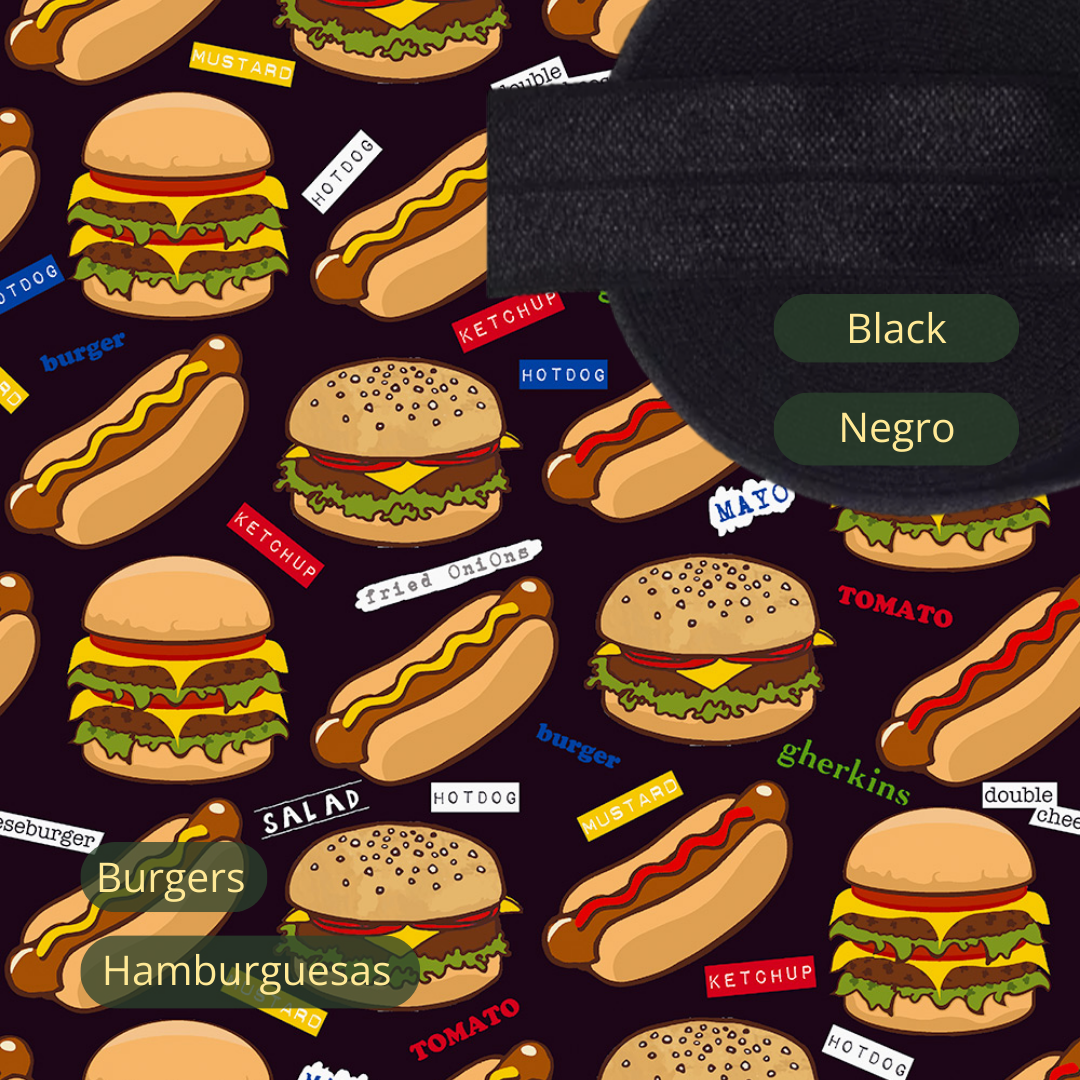 Burger Arm Cozies, quirky and playful arm sleeves for a unique touch to activewear.