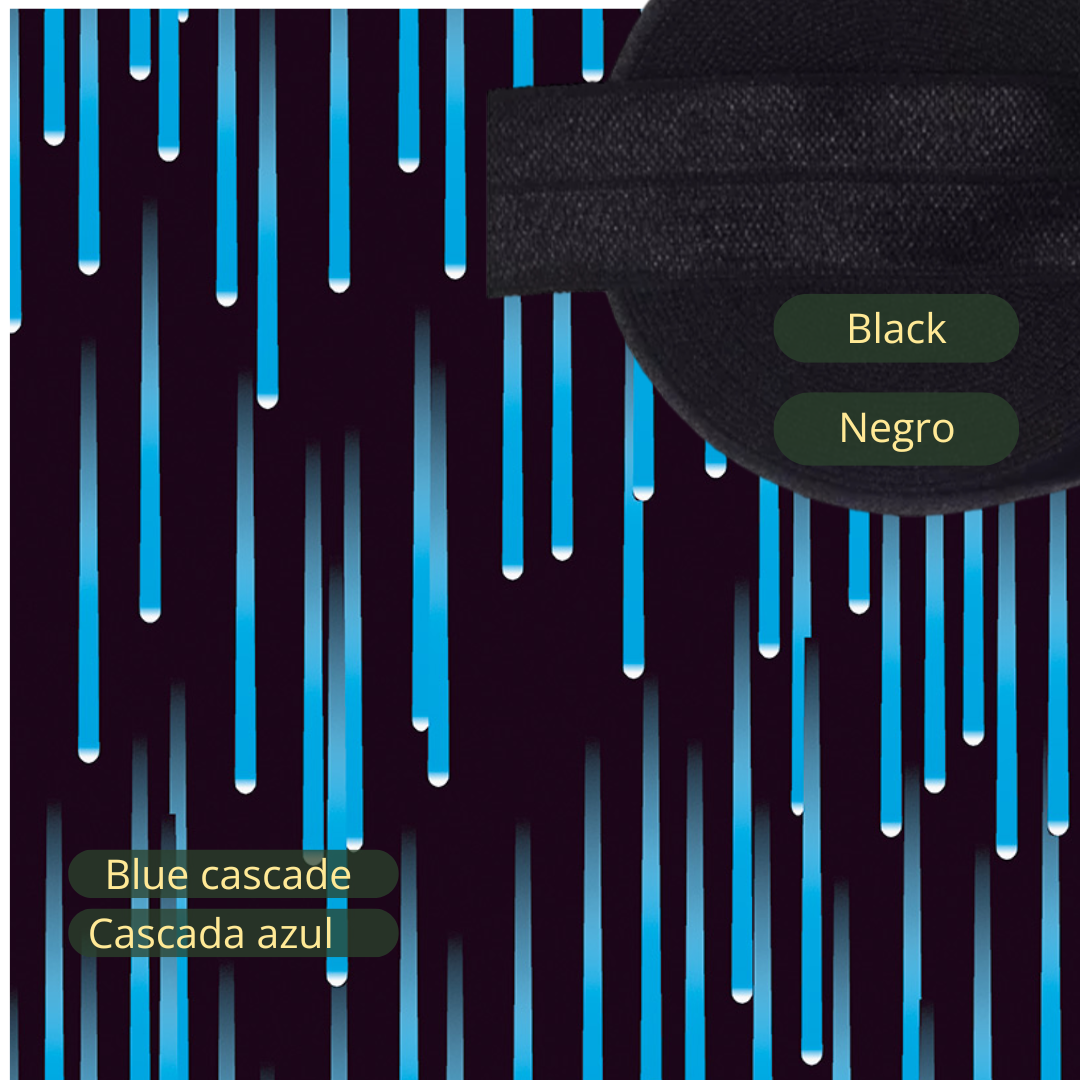 Arm Cozies - Blue cascade - Green Giraffe