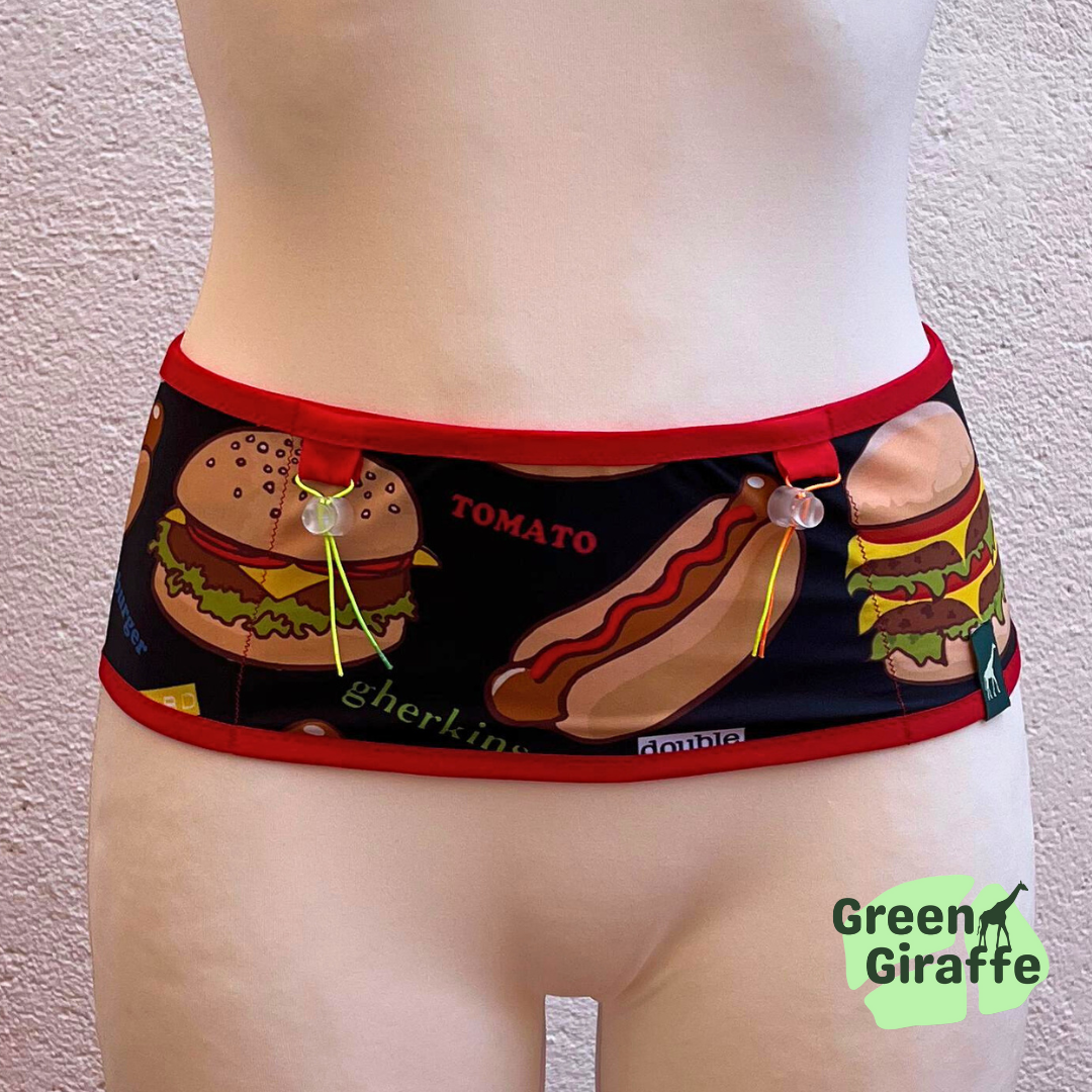 RunPouch Running Belt - Burgers - Green Giraffe