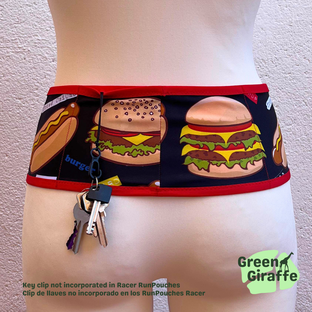 RunPouch Running Belt - Burgers - Green Giraffe