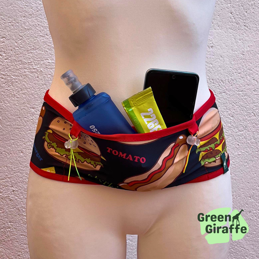 RunPouch Running Belt - Burgers - Green Giraffe
