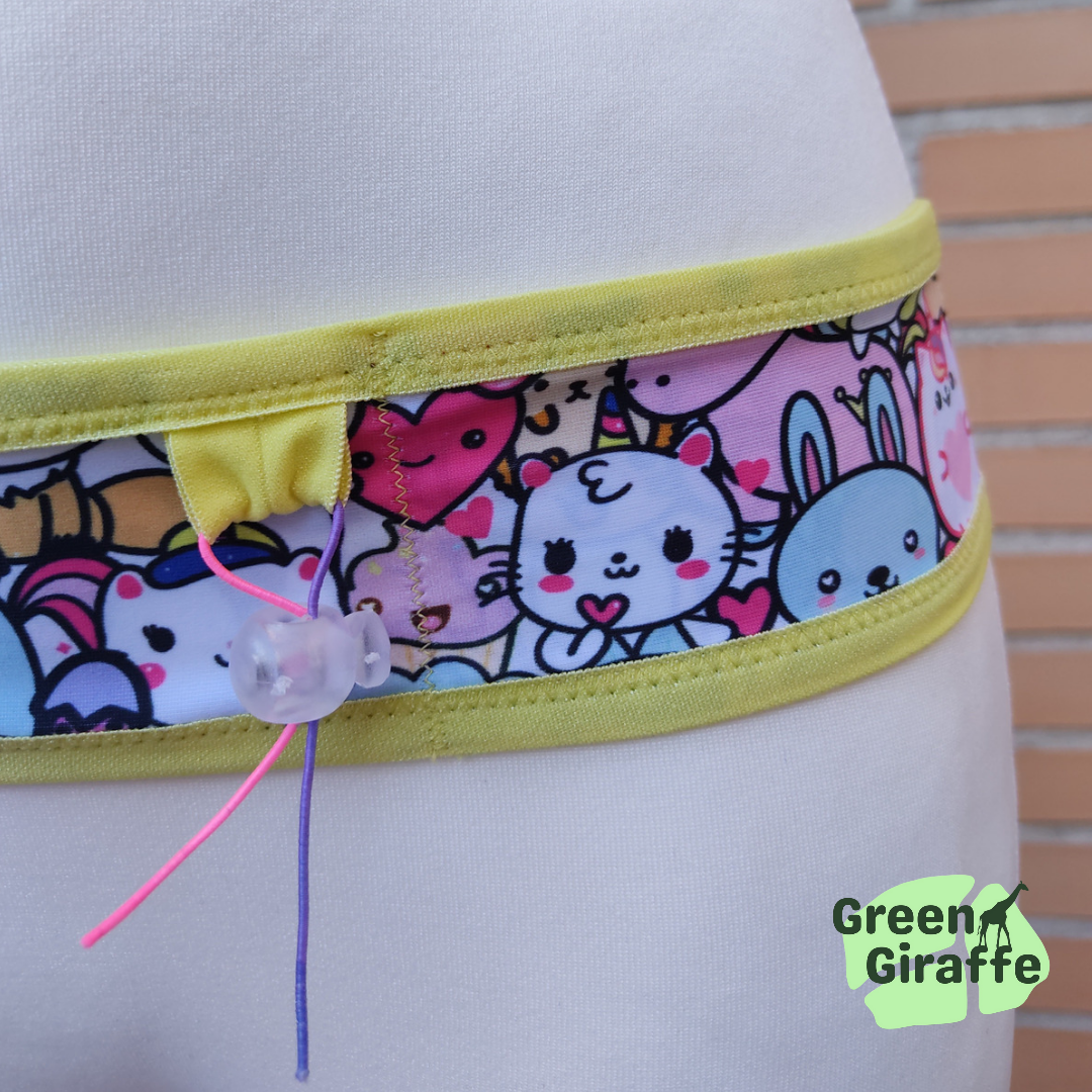 RunPouch Running Belt - Cuties - Adorable & Practical for Everyday Use - Green Giraffe