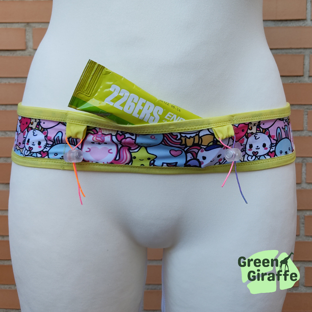 RunPouch Running Belt - Cuties - Adorable & Practical for Everyday Use - Green Giraffe