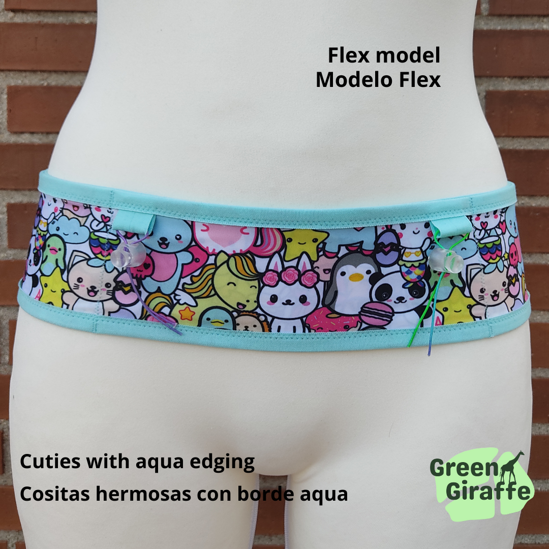 RunPouch Running Belt - Cuties - Adorable & Practical for Everyday Use - Green Giraffe