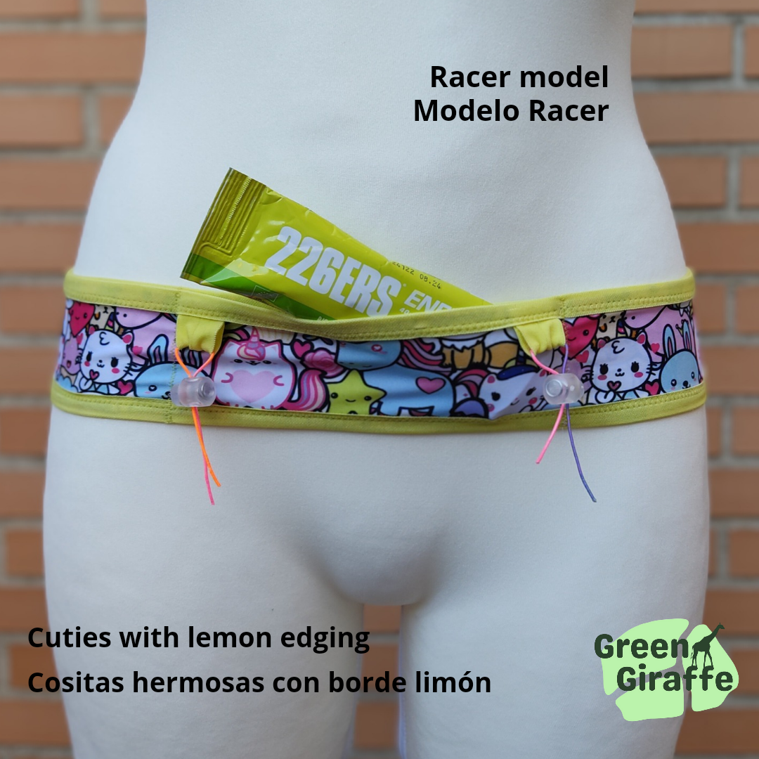 RunPouch Running Belt - Cuties - Adorable & Practical for Everyday Use - Green Giraffe