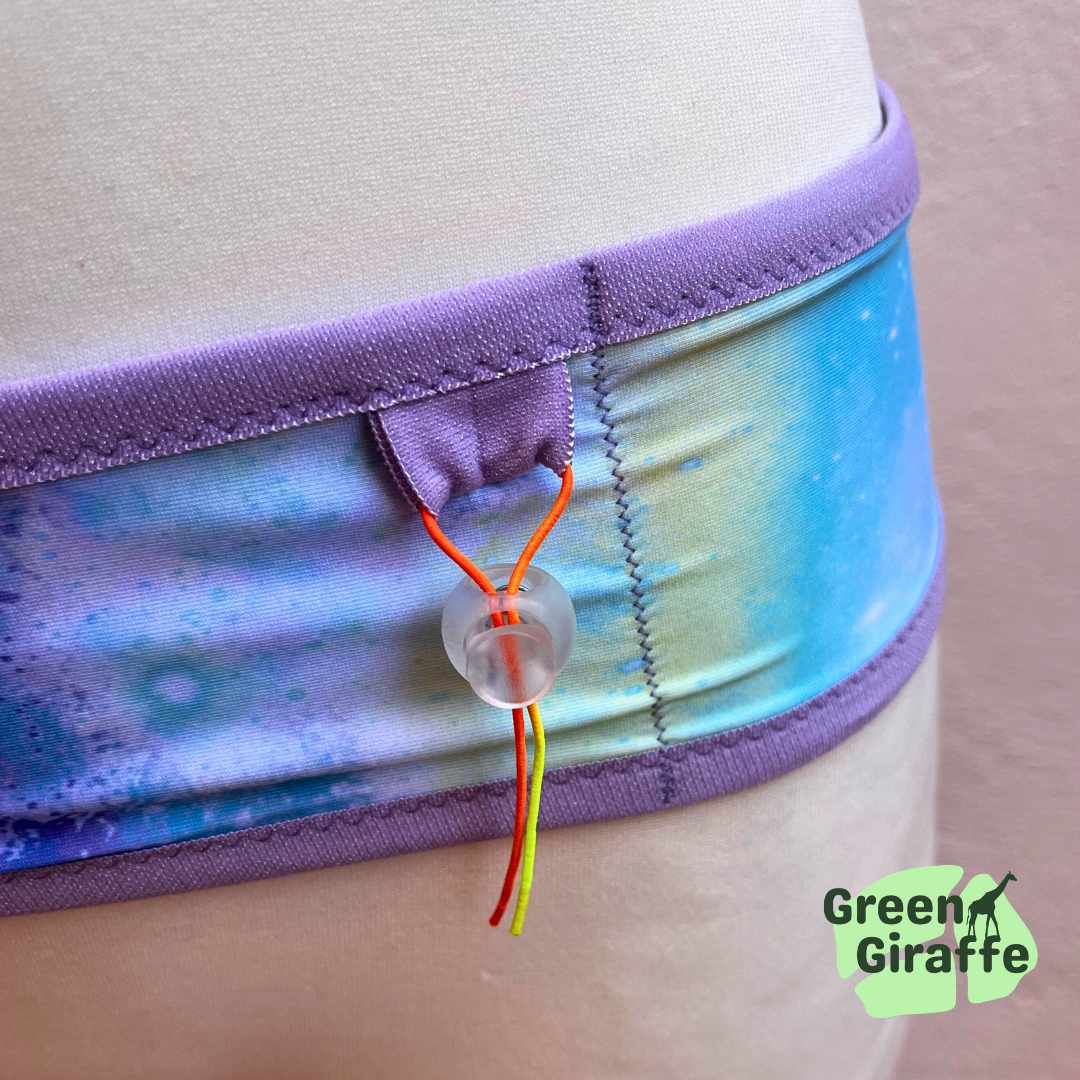 RunPouch Running Belt - Purple sherbet - Green Giraffe