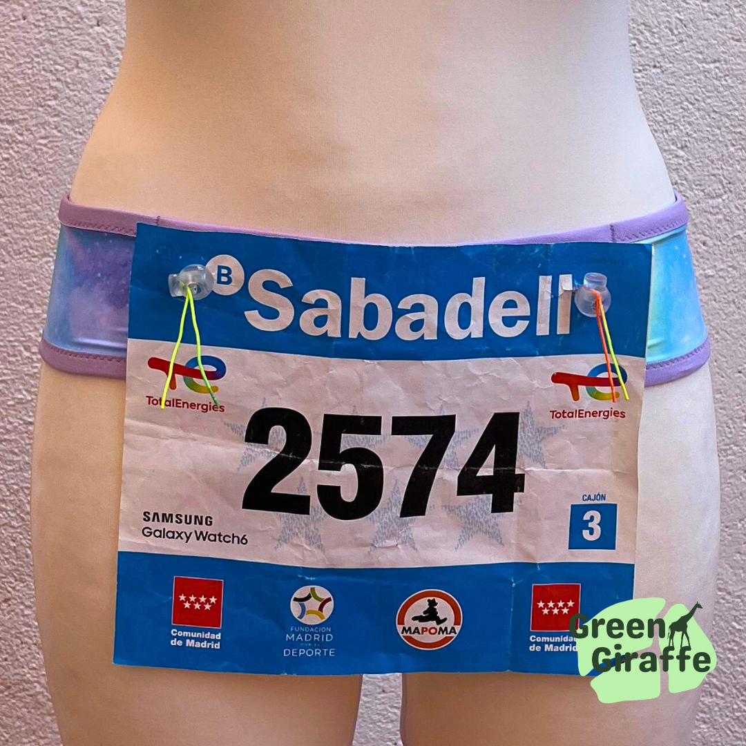 RunPouch Running Belt - Purple sherbet - Green Giraffe