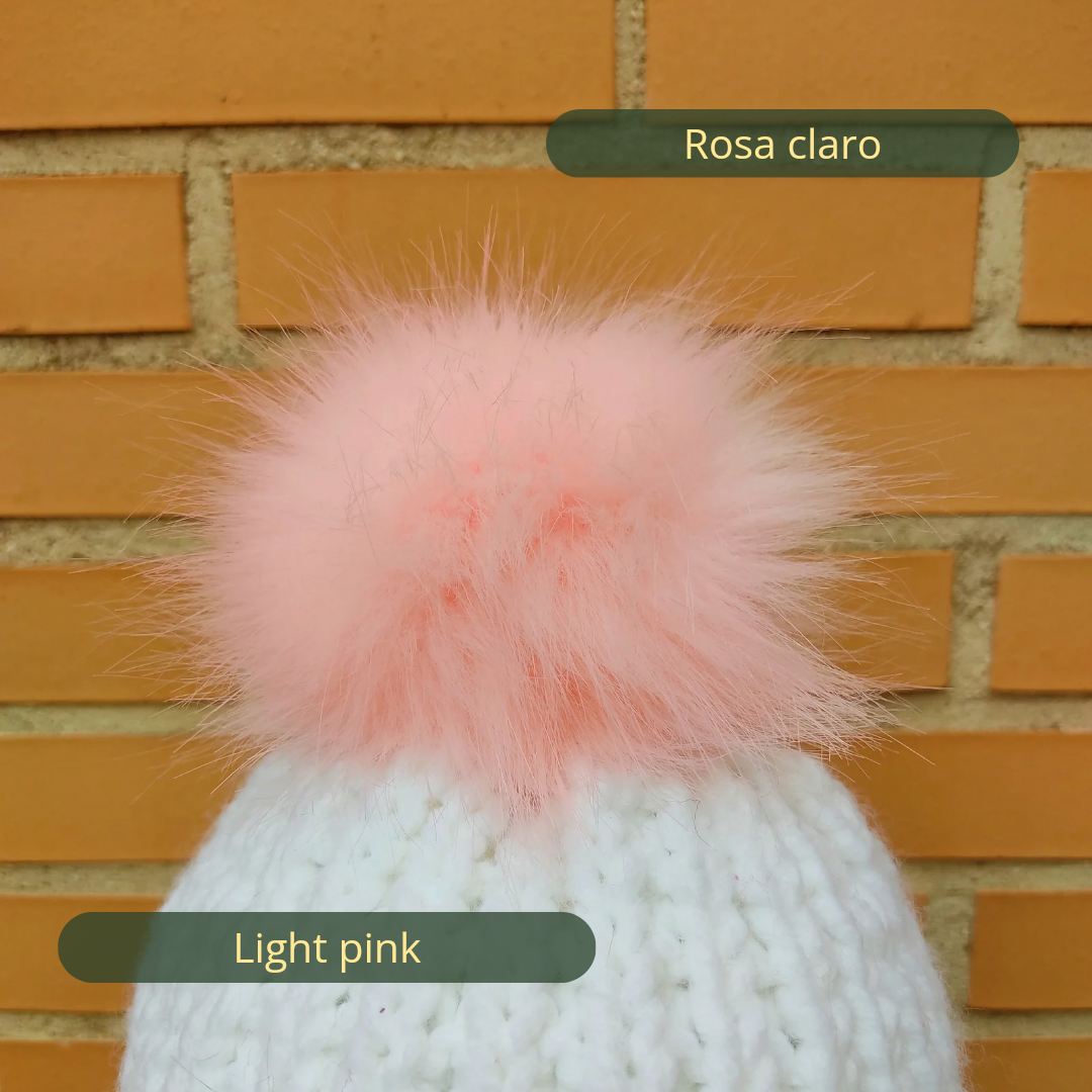 Light pink coloured pompom