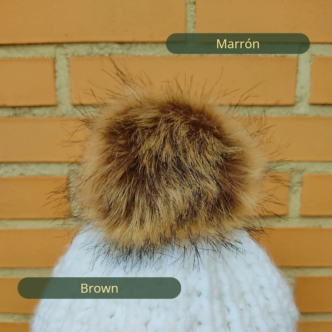 Brown coloured pompom