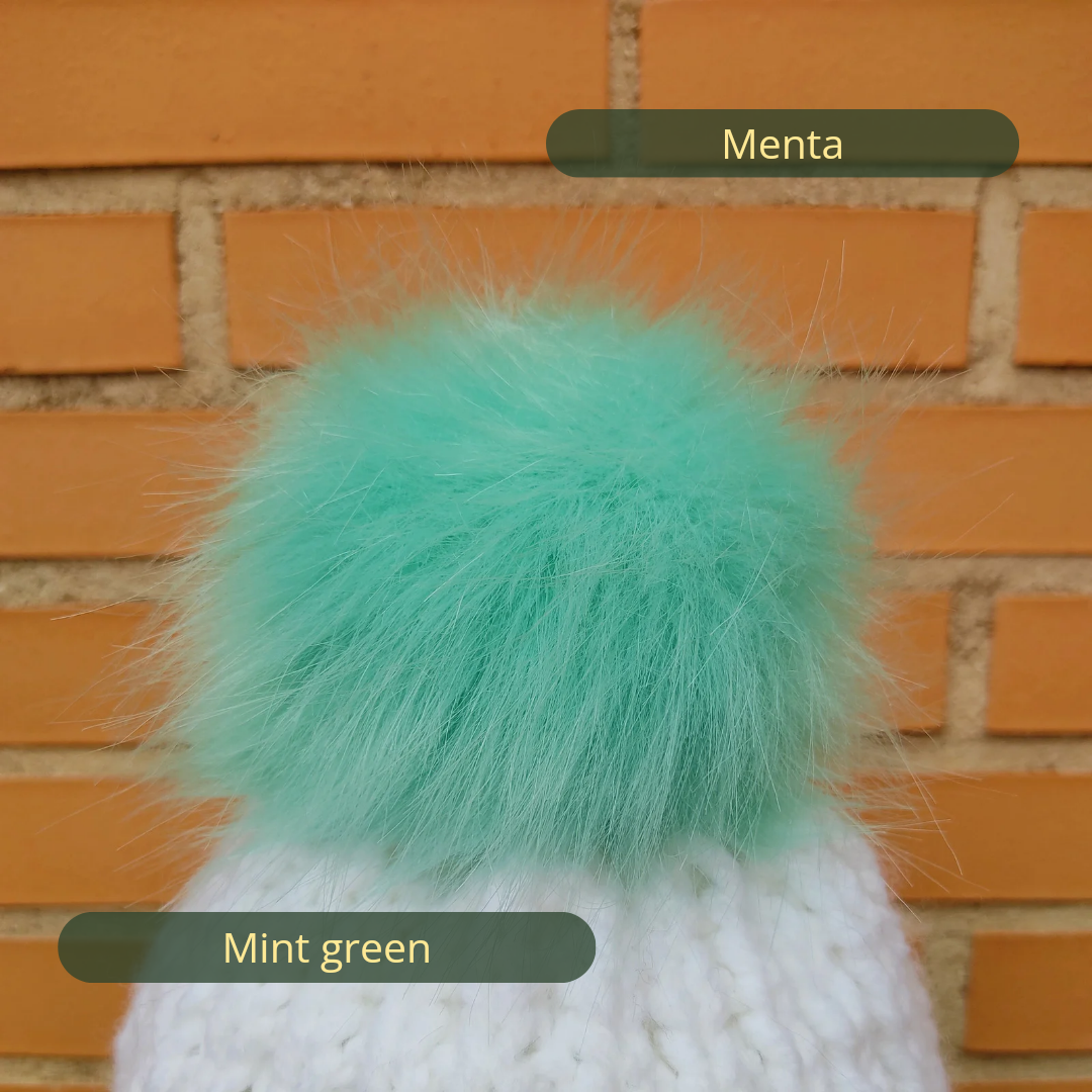 Mint green coloured pompom