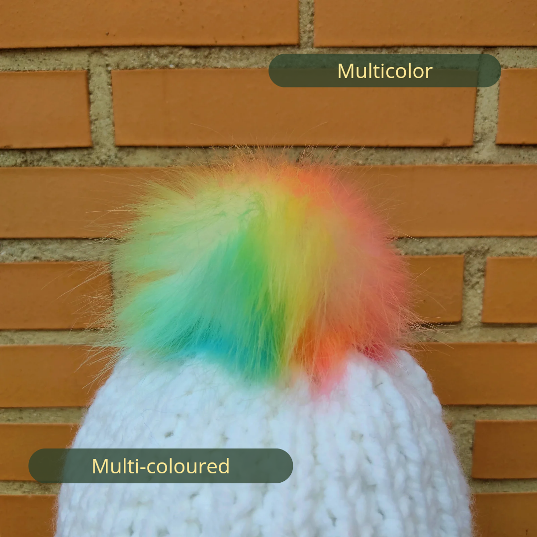 Multi-coloured pompom