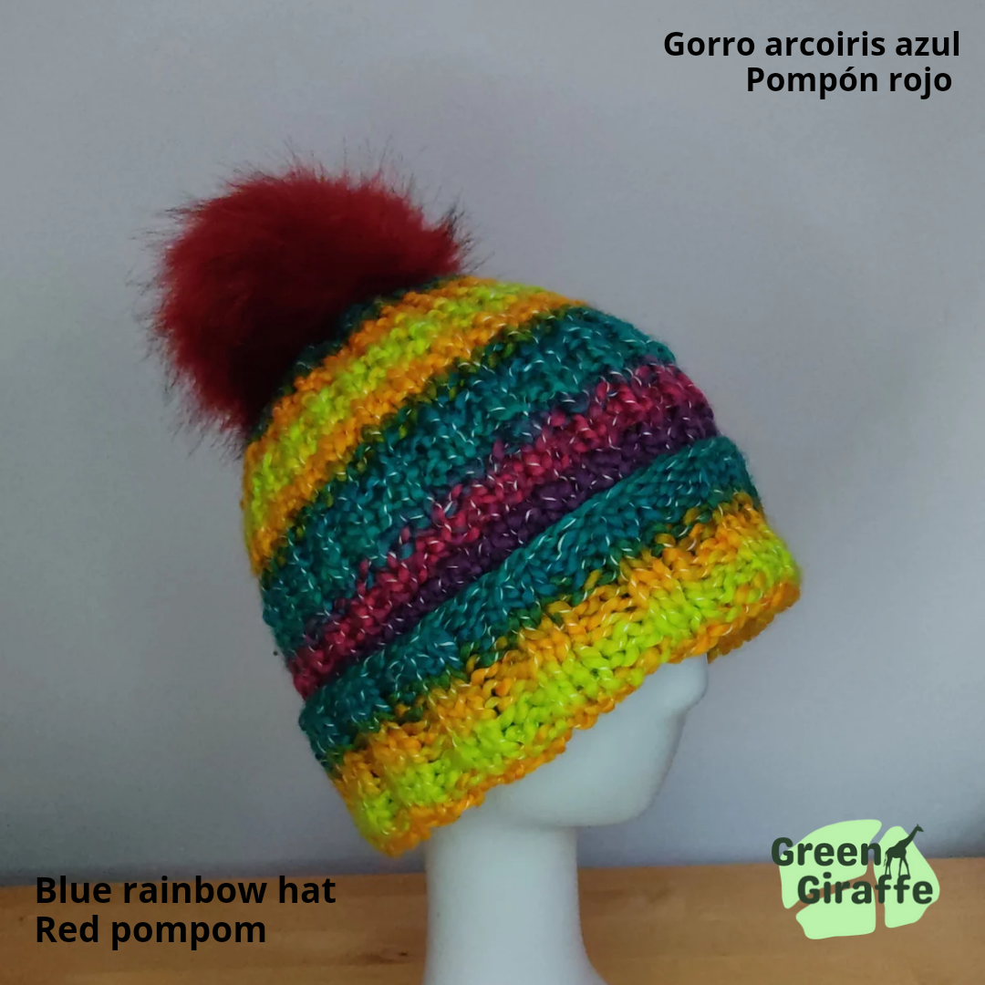 PomSwitch Woolly Hat - Green Giraffe