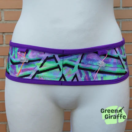 RunPouch Running Belt - Geometric | Modern & Versatile for Fitness Enthusiasts - Green Giraffe