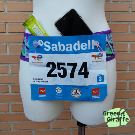 RunPouch Running Belt - Geometric | Modern & Versatile for Fitness Enthusiasts - Green Giraffe