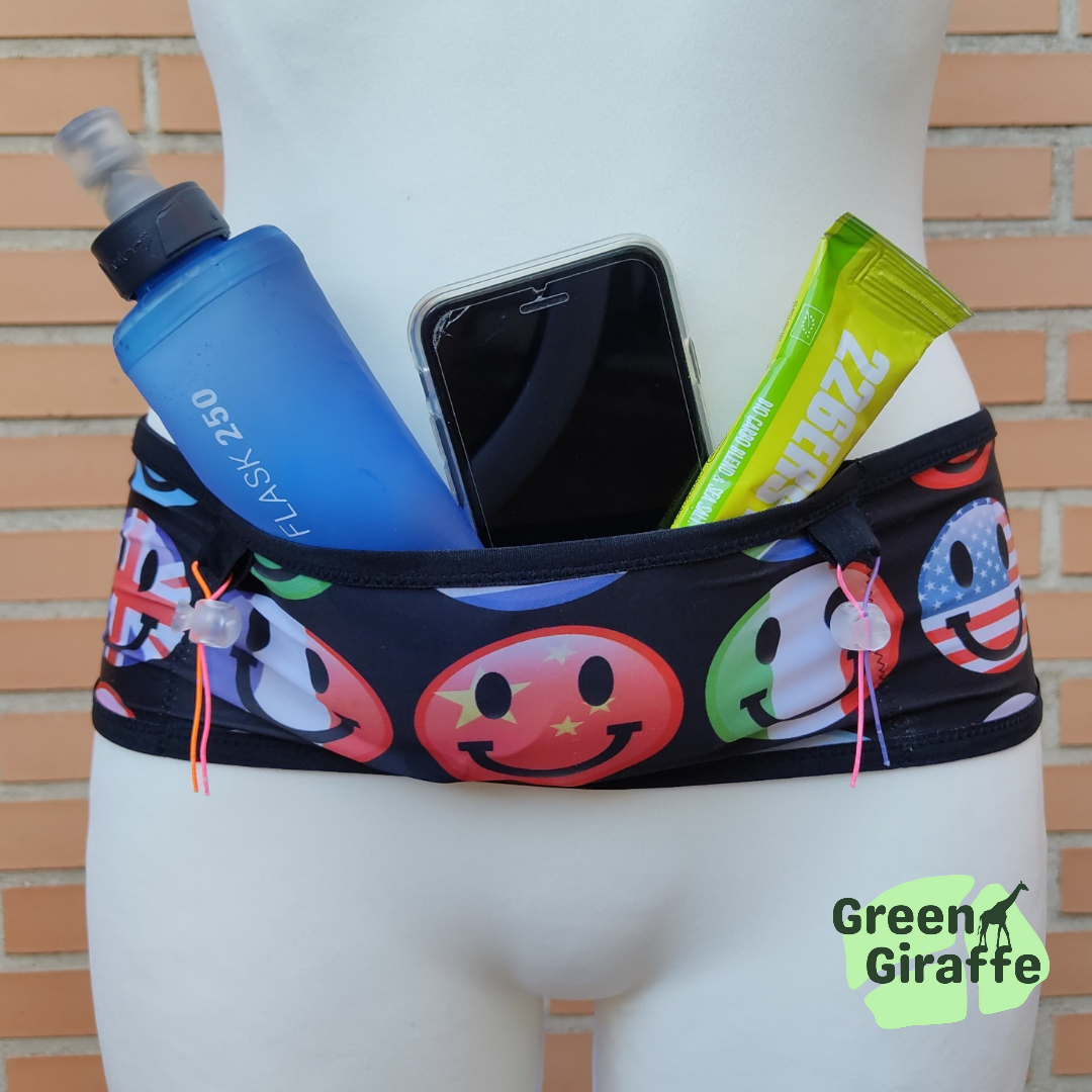 RunPouch Running Belt - One world - Green Giraffe