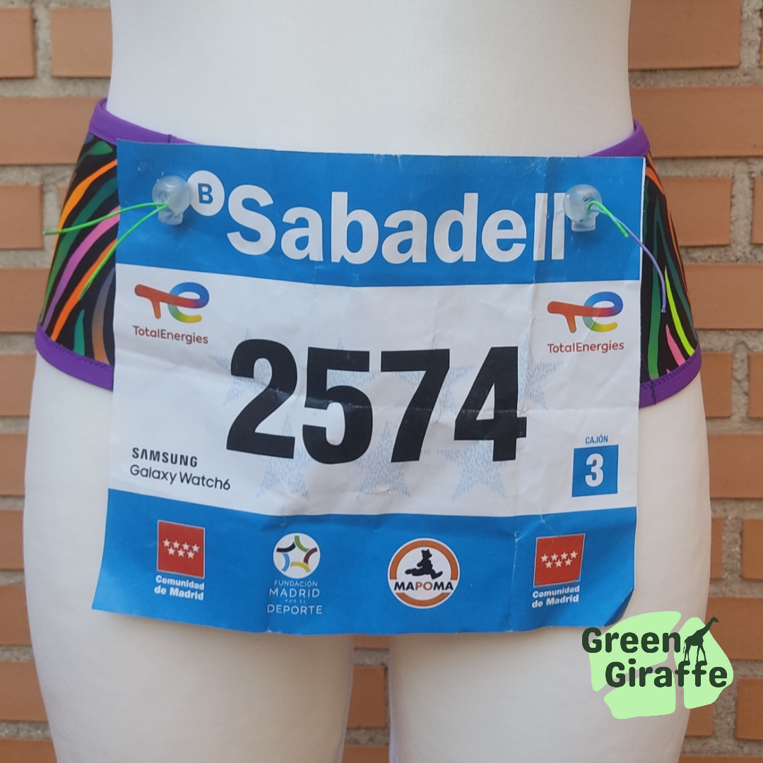 RunPouch Running Belt - Zebra fiesta - Green Giraffe