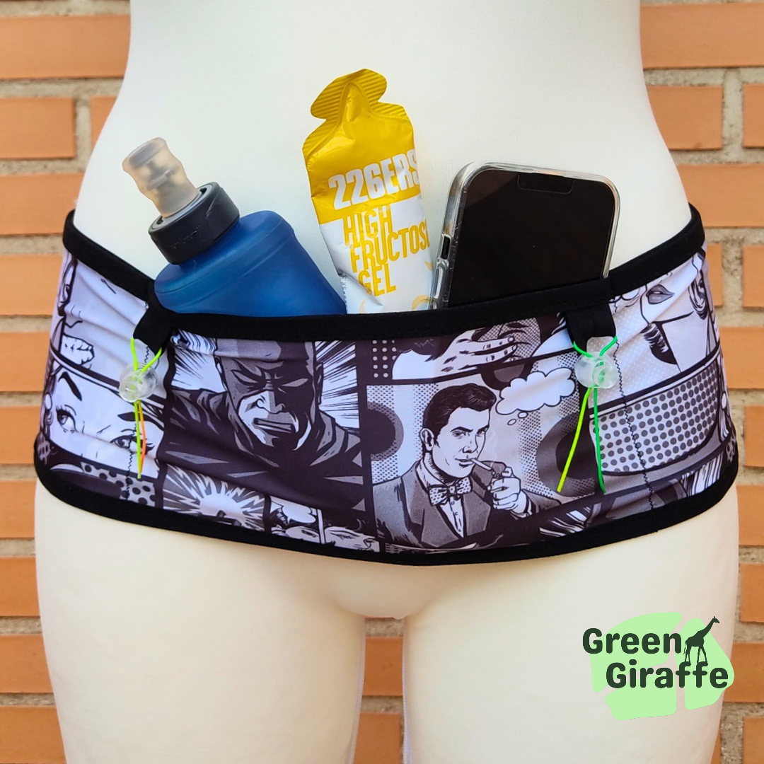RunPouch Running Belt - Comic - Green Giraffe