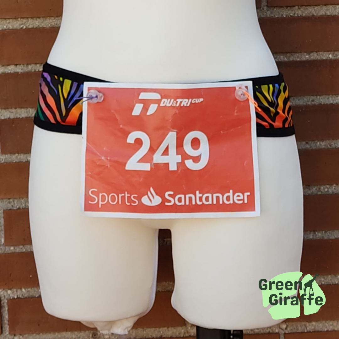 RunPouch Running Belt - Zebra fiesta - Green Giraffe