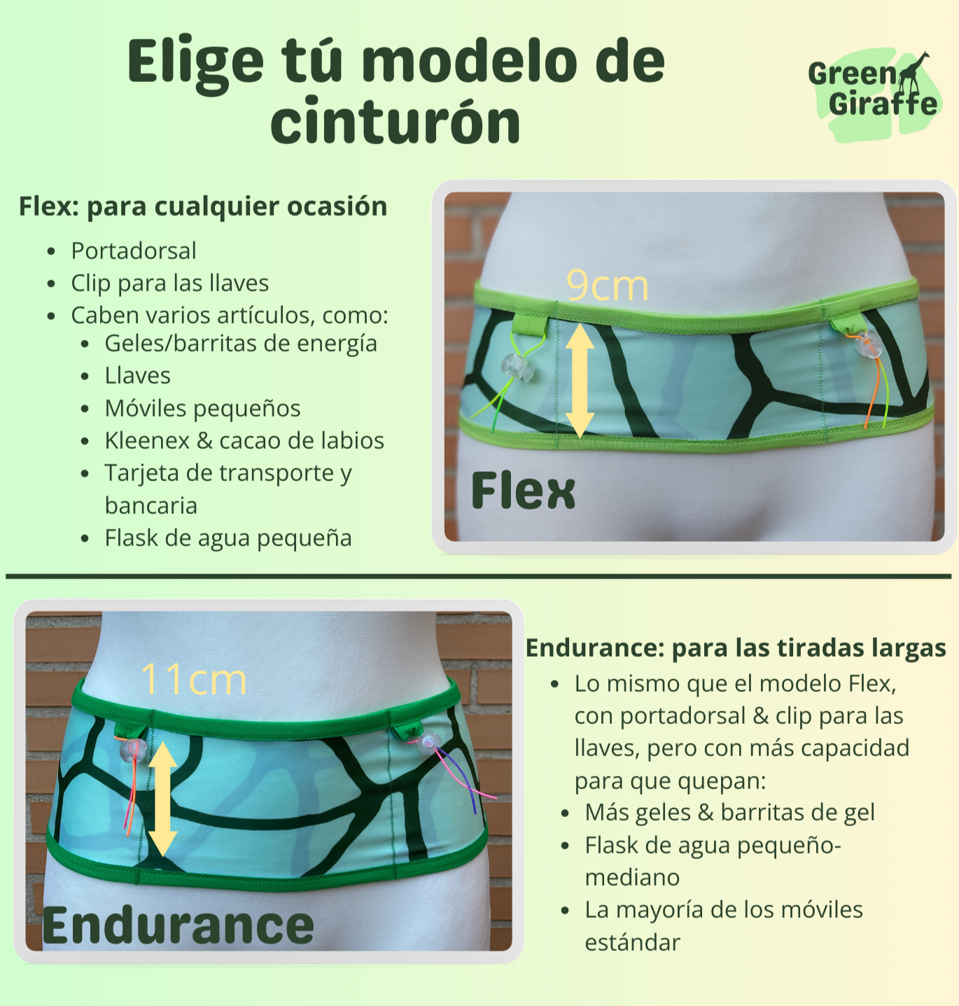 RunPouch Running Belt - Space Pony | Whimsical & Fun for Active Adventures - Green Giraffe