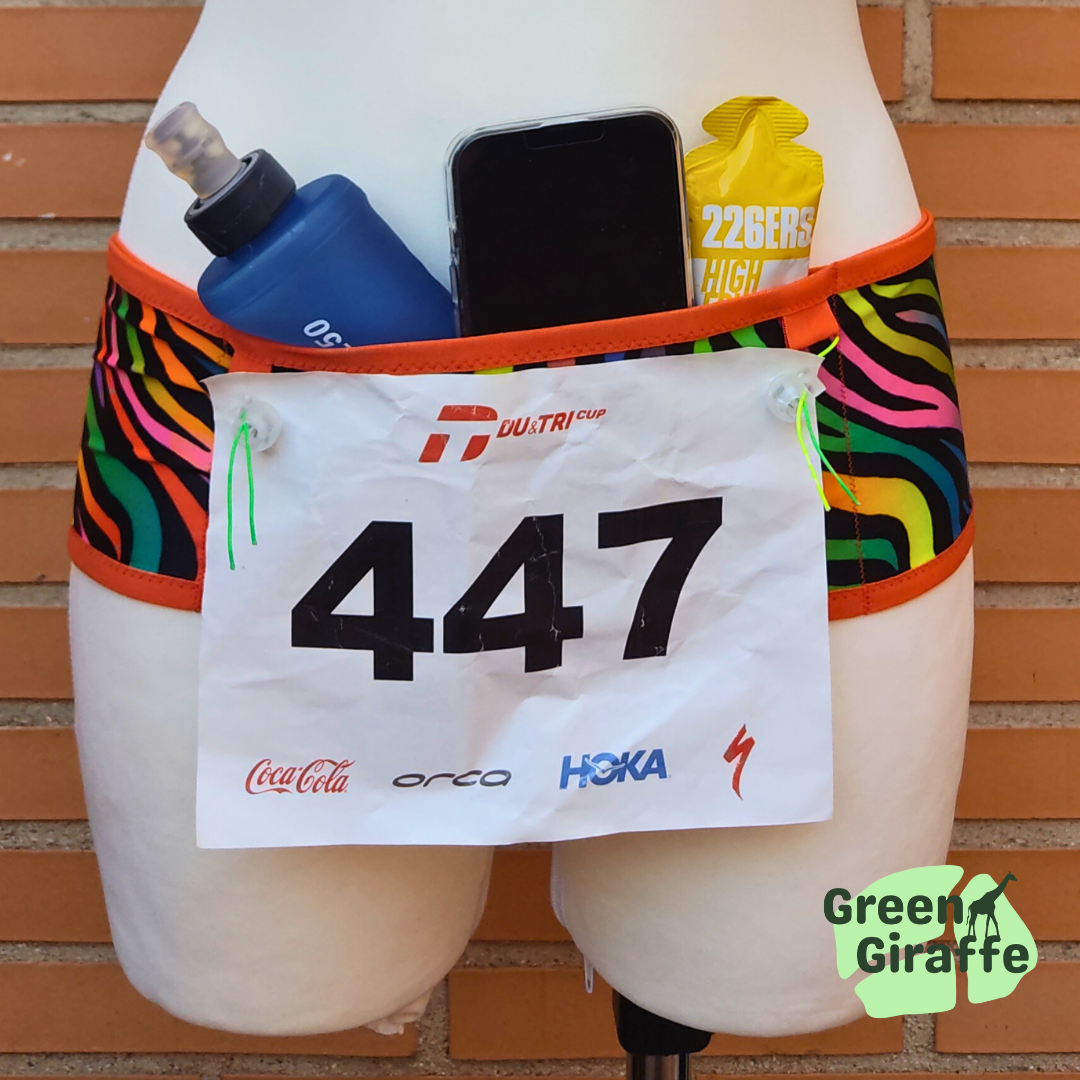 RunPouch Running Belt - Zebra fiesta - Green Giraffe