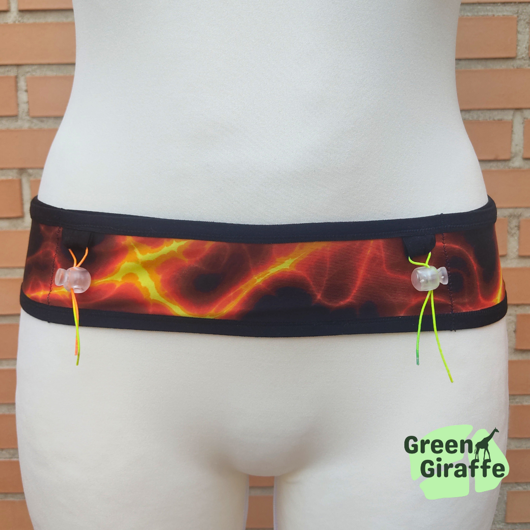 RunPouch Running Belt - Lava - Green Giraffe