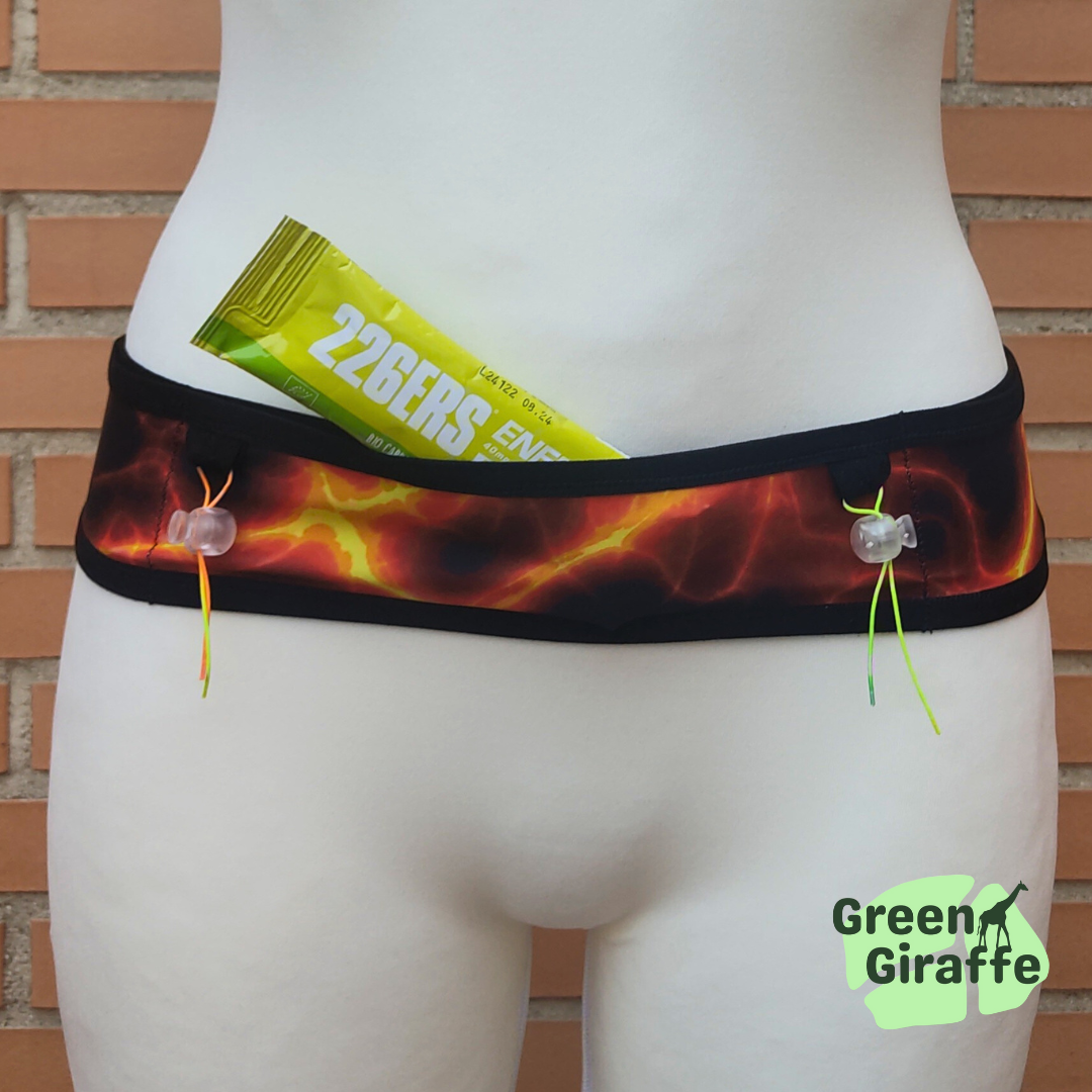 RunPouch Running Belt - Lava - Green Giraffe