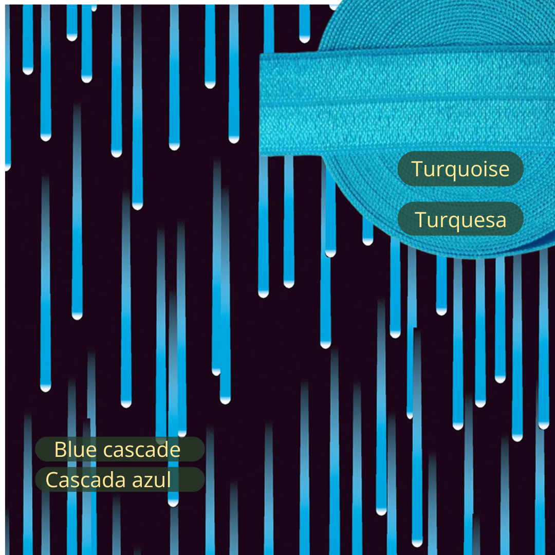 Arm Cozies - Blue cascade - Green Giraffe