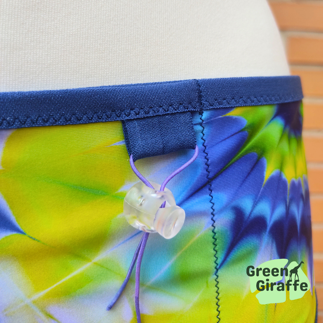 RunPouch Running Belt - Blue tie-dye for Active Lifestyles Runners - Green Giraffe