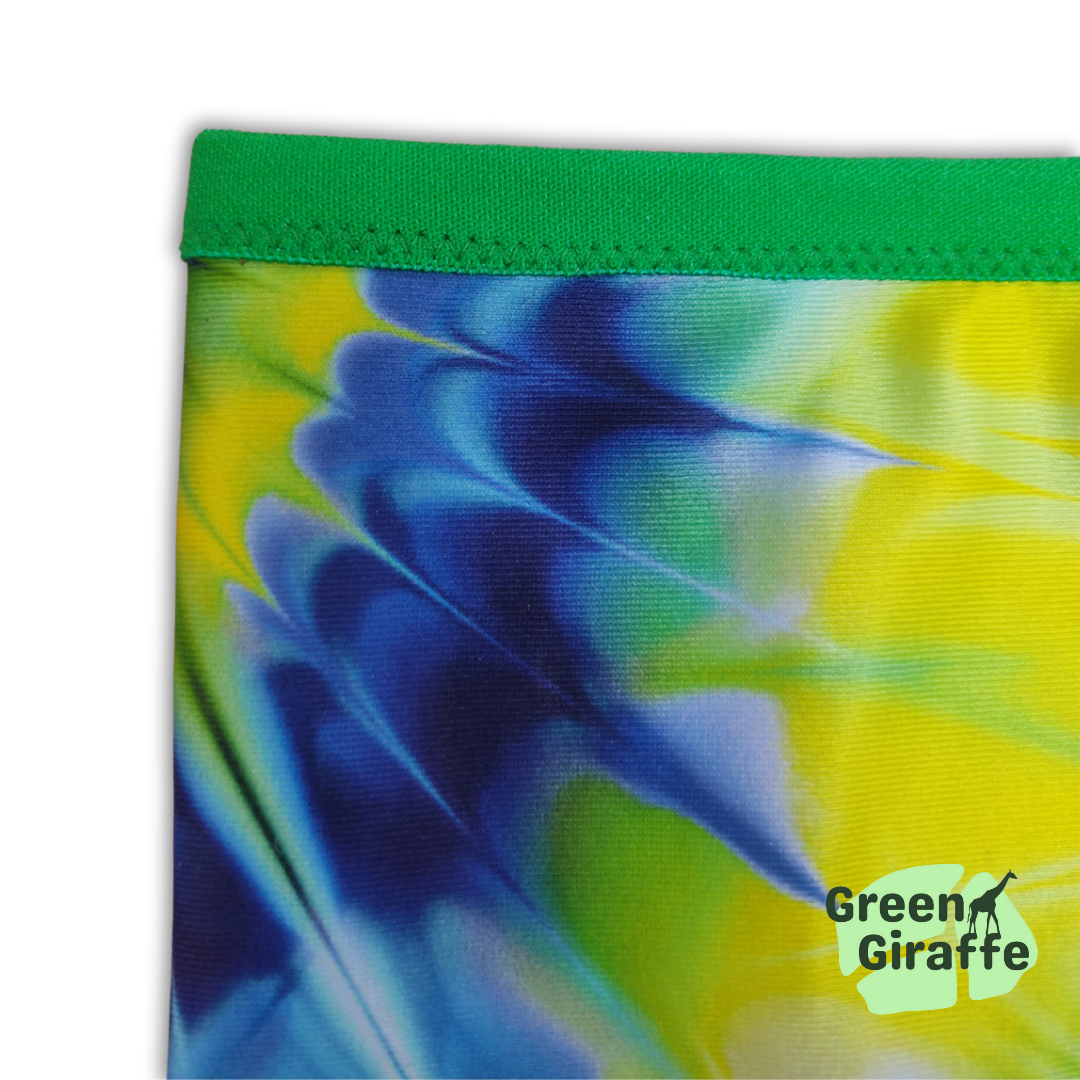 Arm Cozies - Blue tie-dye - Green Giraffe