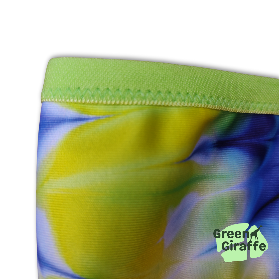 Arm Cozies - Blue tie-dye - Green Giraffe