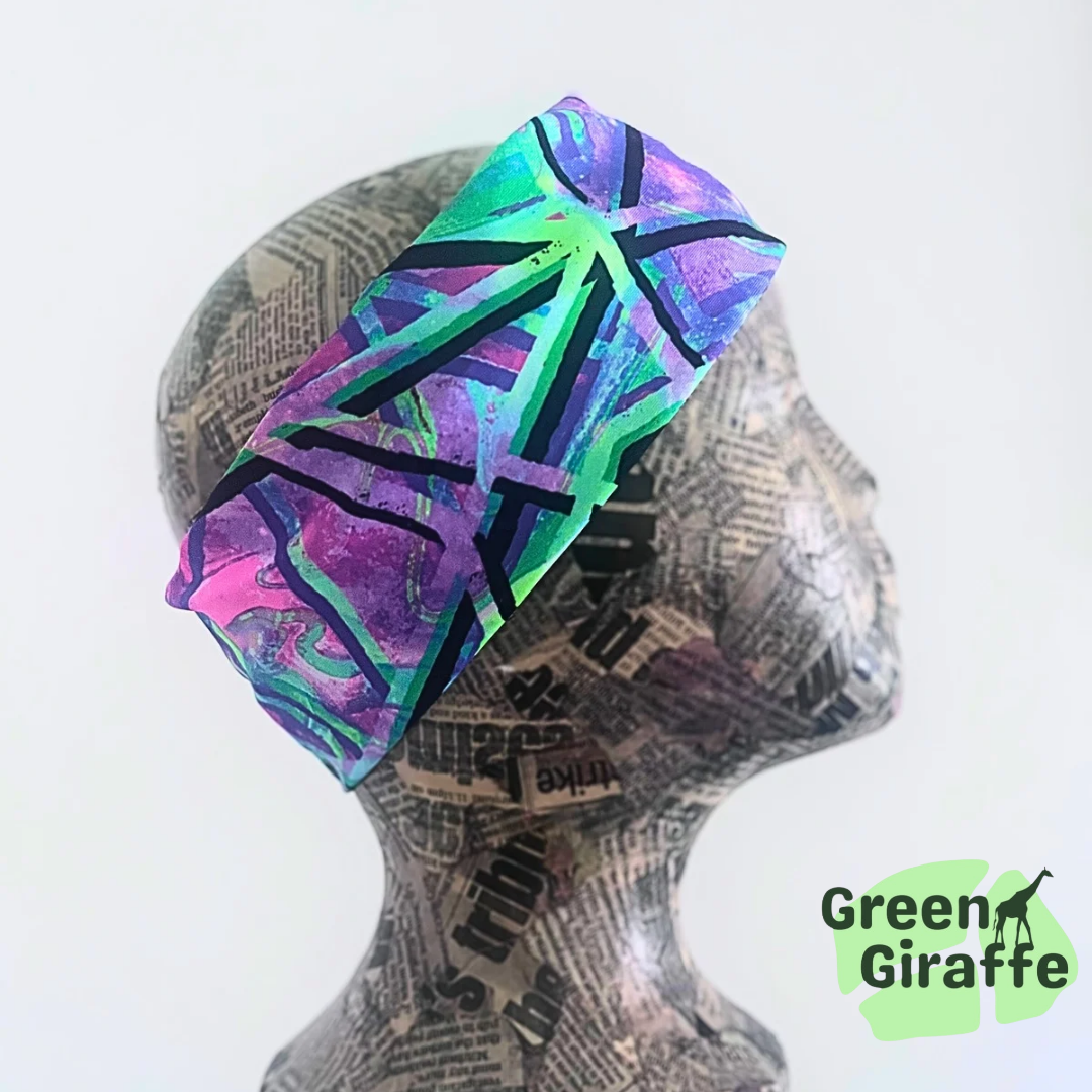 Tubular Headband | Versatile & Multifunctional for Sports - Green Giraffe