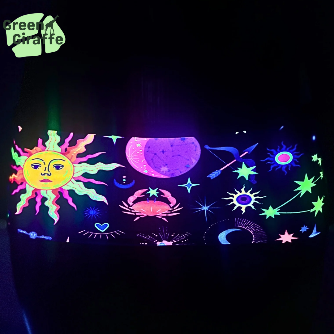 Halloween Running Belt - Luminous orbits - Green Giraffe