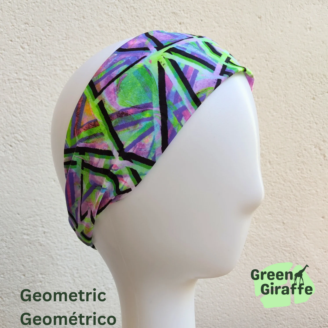 Elasticated headband for women, featuring a sleek elastic section for a secure and adjustable fit.