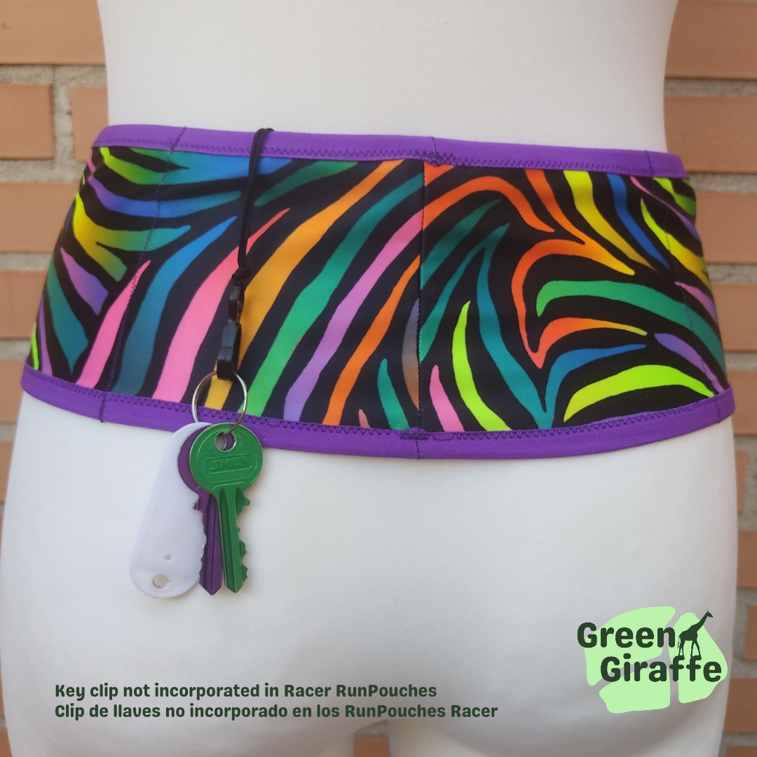 RunPouch Running Belt - Zebra fiesta - Green Giraffe