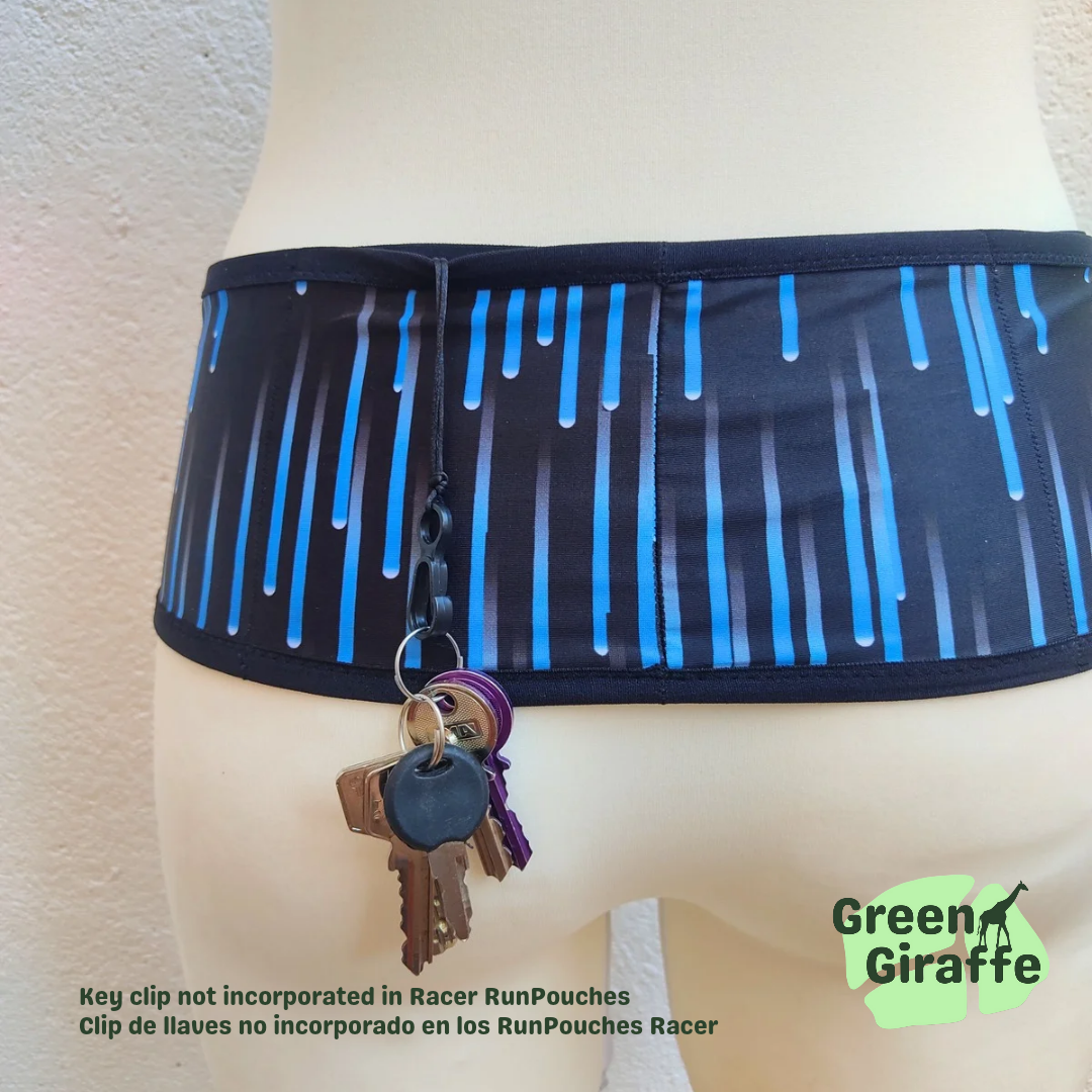 RunPouch Running Belt - Blue cascade - Green Giraffe