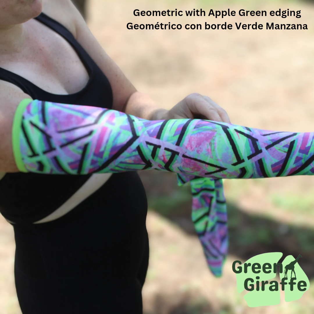 Arm Cozies - Geometric - Green Giraffe