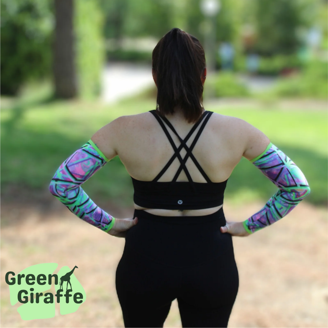 Arm Cozies - Geometric - Green Giraffe