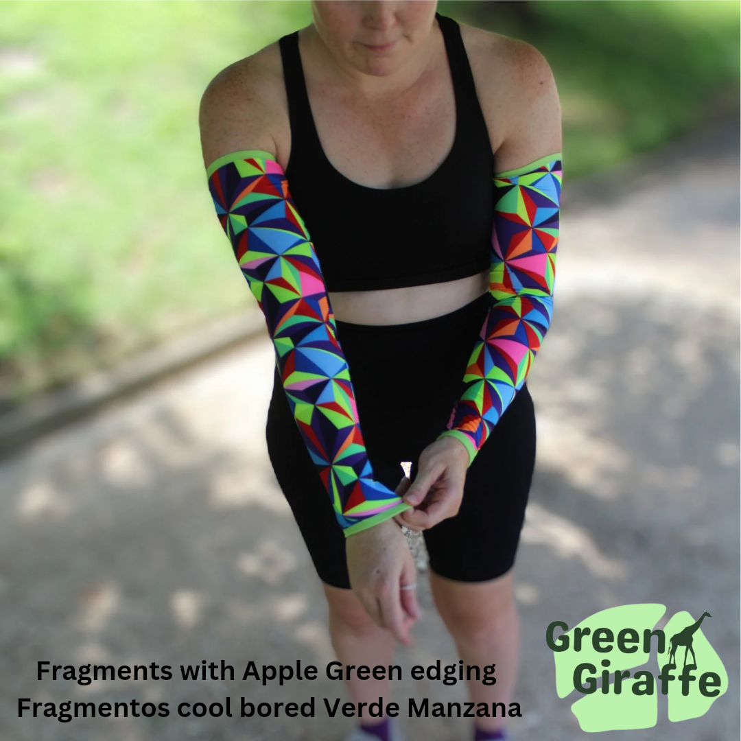Arm Cozies - Fragments - Green Giraffe