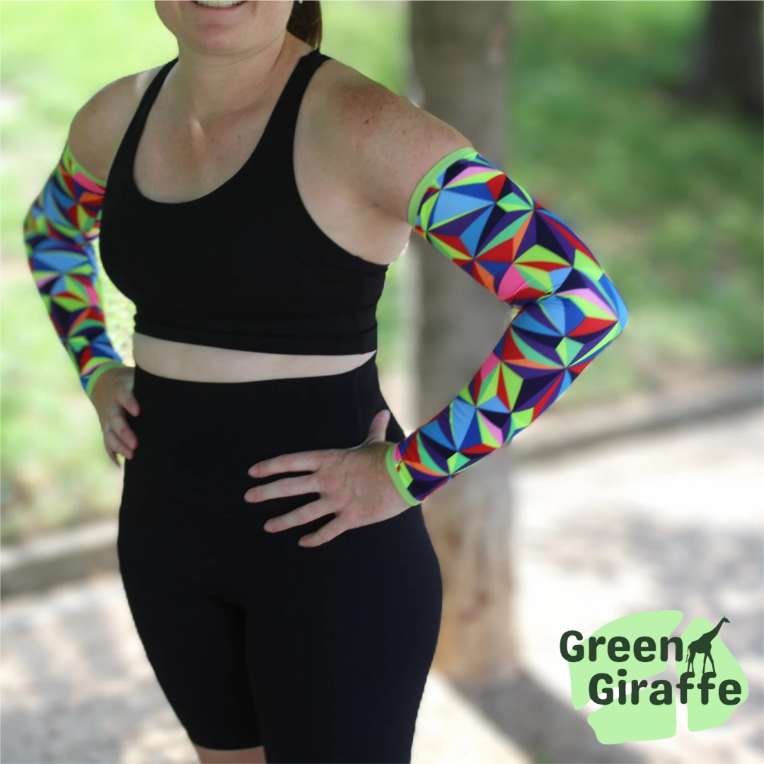 Arm Cozies - Fragments - Green Giraffe