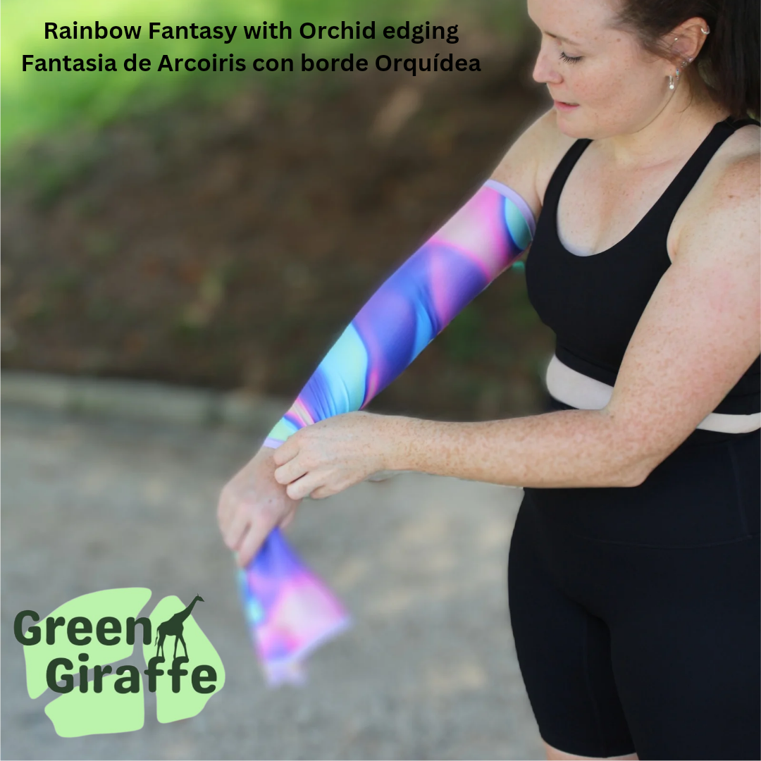 Arm Cozies - Rainbow fantasy - Green Giraffe