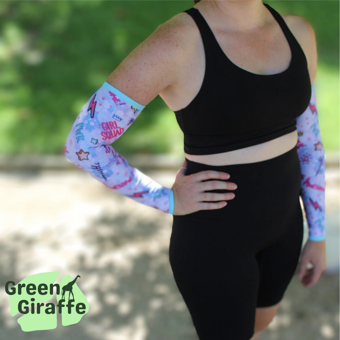 Arm Cozies - Girl power - Green Giraffe