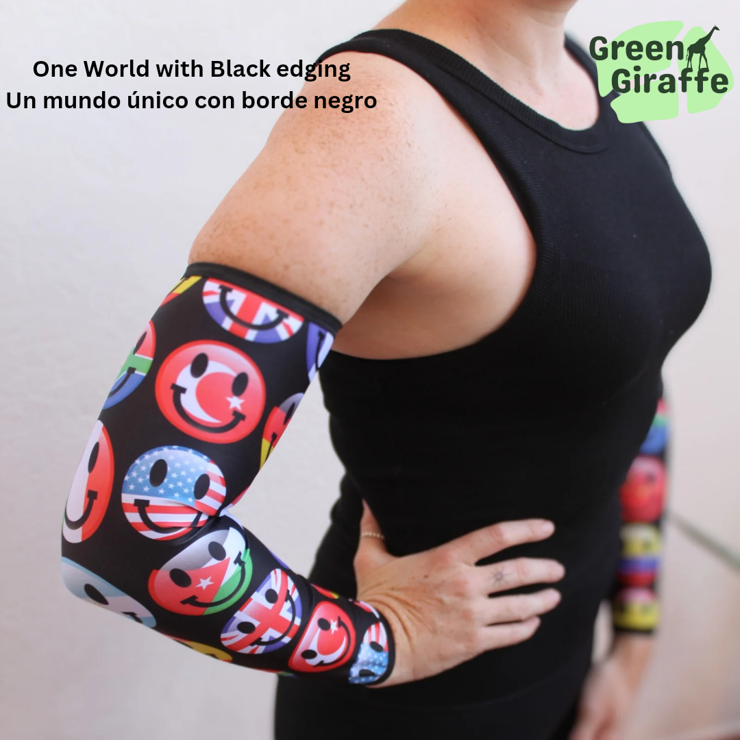 Arm Cozies - One world - Green Giraffe