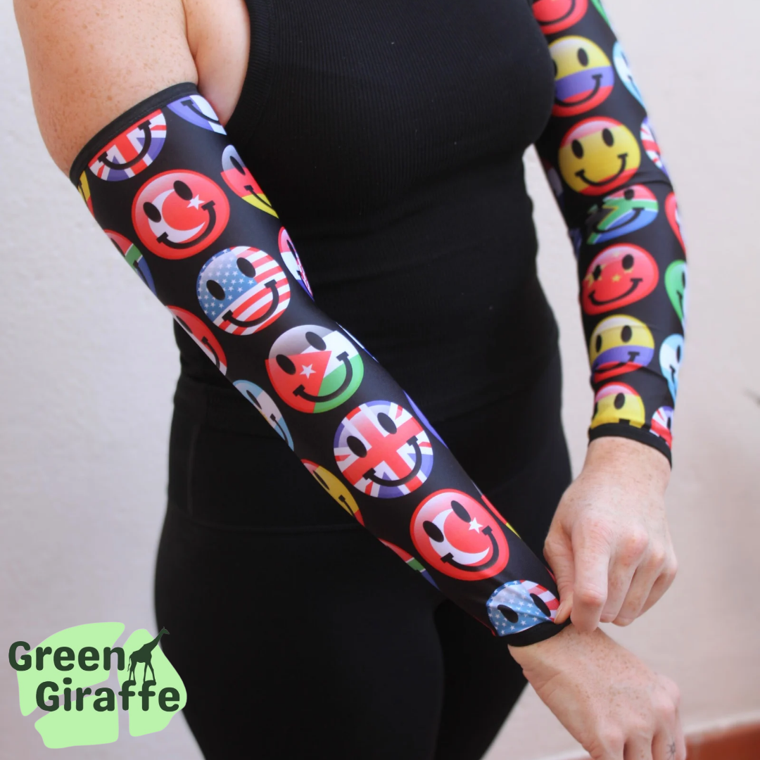 Arm Cozies - One world - Green Giraffe