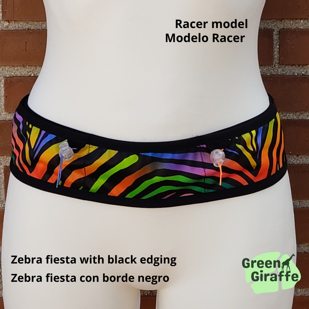 RunPouch Running Belt - Zebra fiesta - Green Giraffe