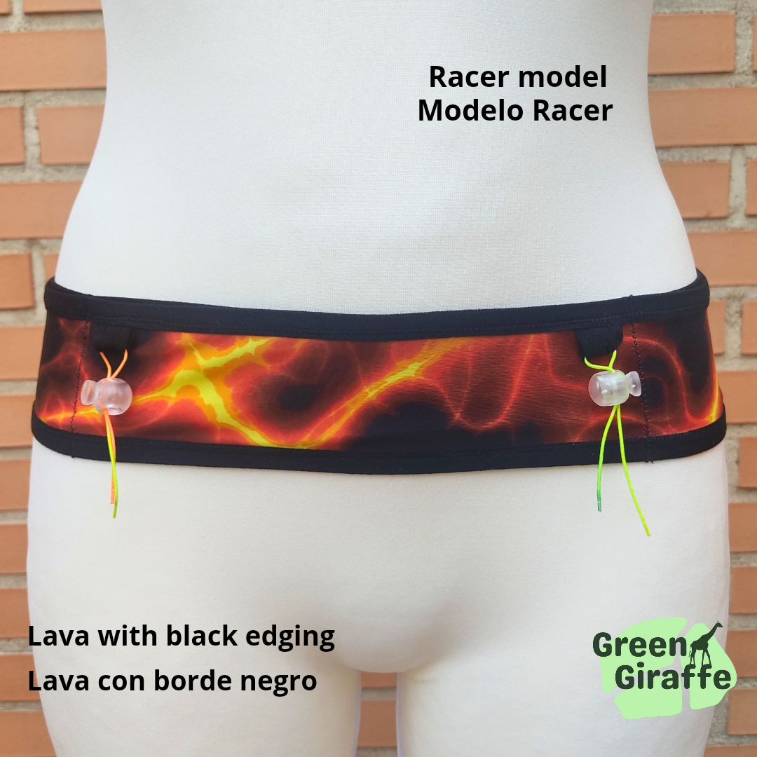 RunPouch Running Belt - Lava - Green Giraffe