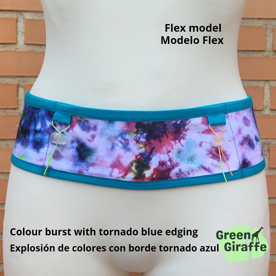 RunPouch Running Belt - Colour burst - Green Giraffe